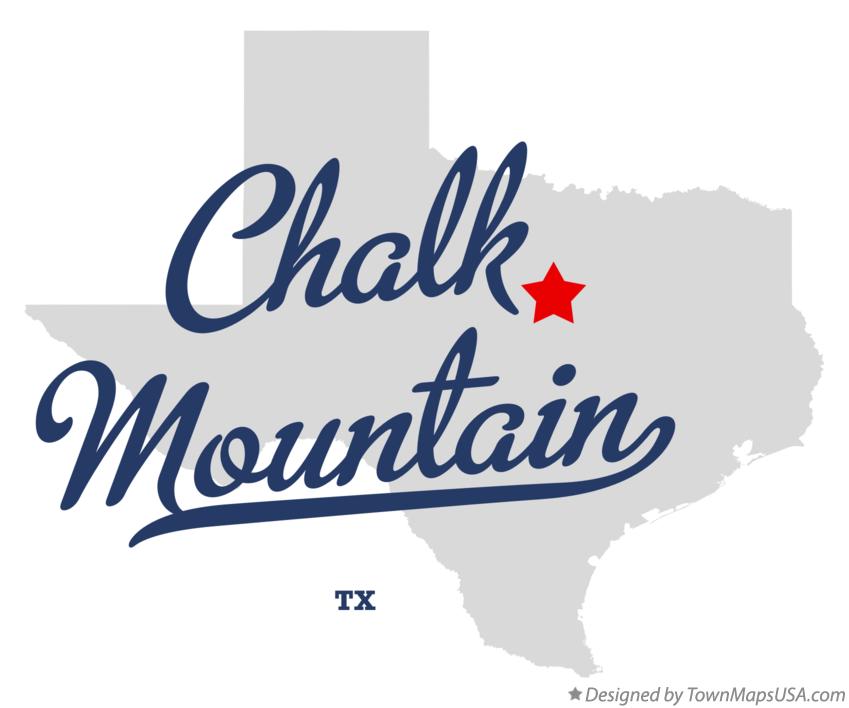 Map of Chalk Mountain Texas TX
