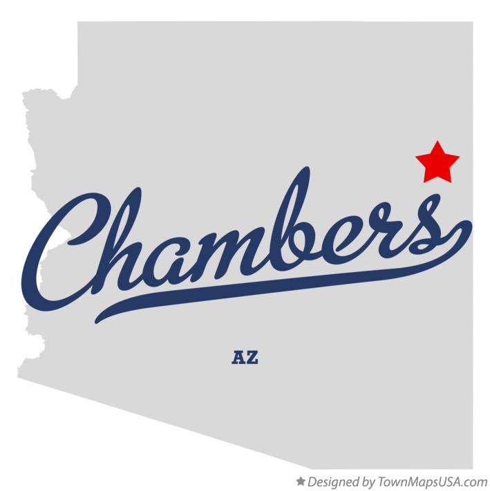Map of Chambers Arizona AZ