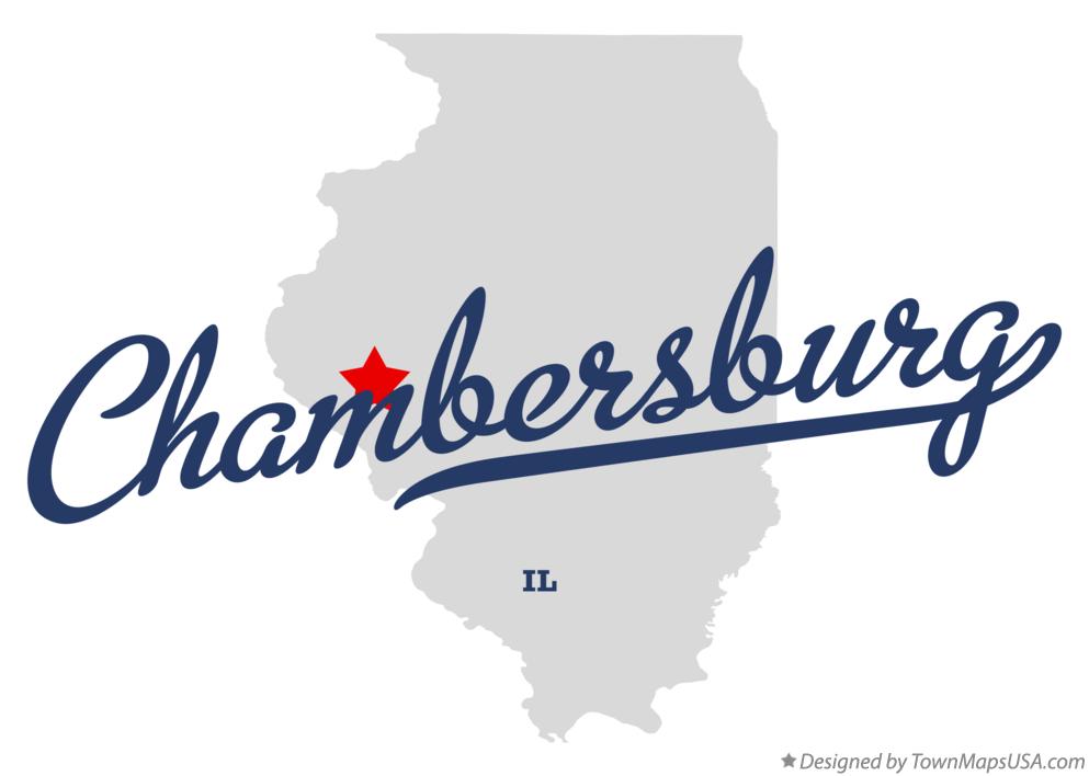 Map of Chambersburg Illinois IL