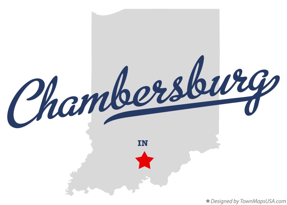 Map of Chambersburg Indiana IN