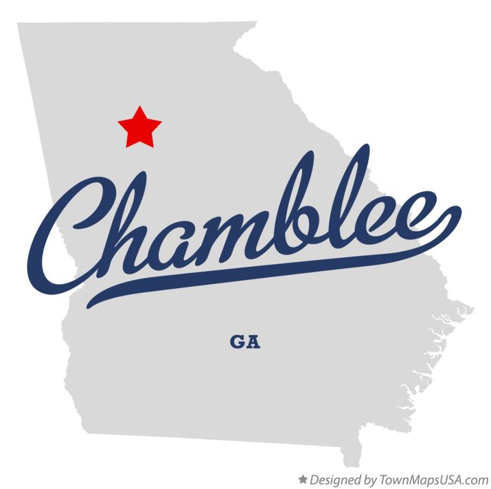 Map of Chamblee Georgia GA