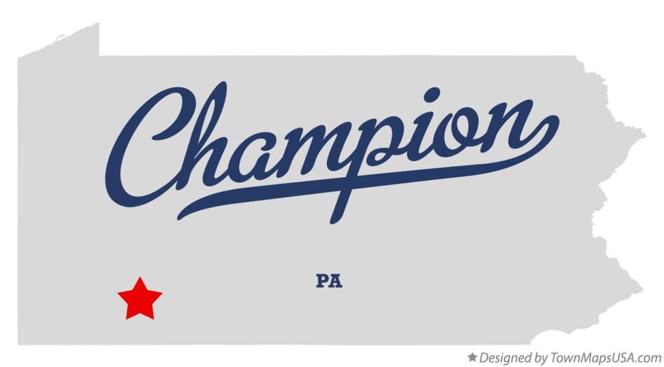 Map of Champion Pennsylvania PA
