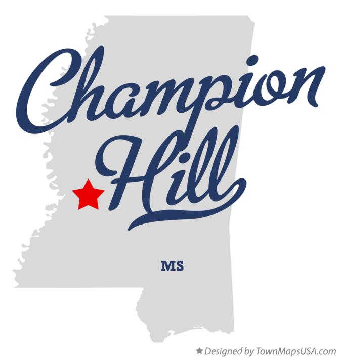 Map of Champion Hill Mississippi MS