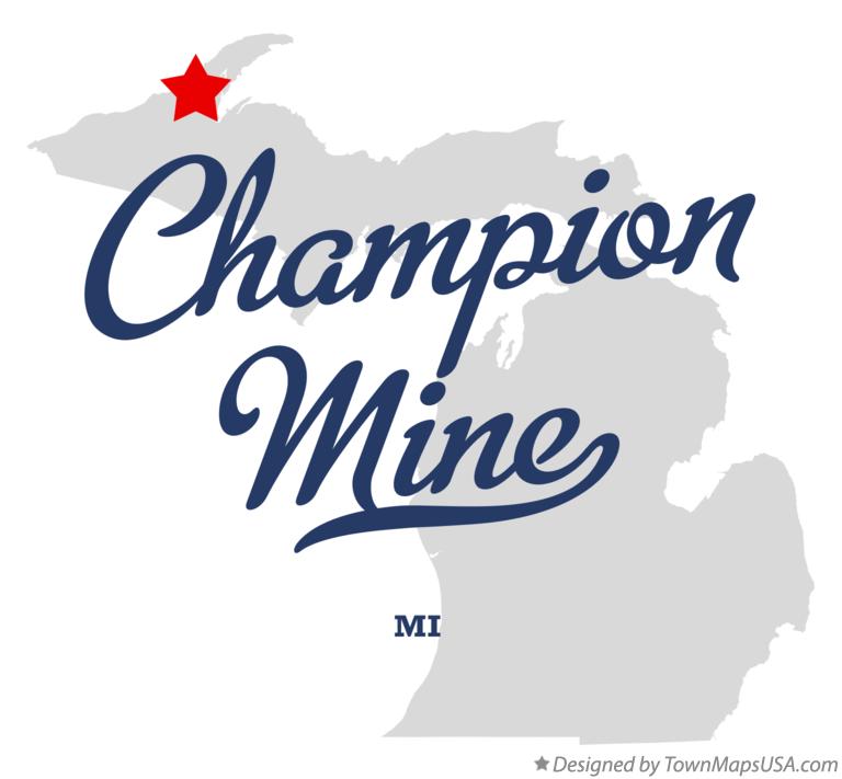 Map of Champion Mine Michigan MI