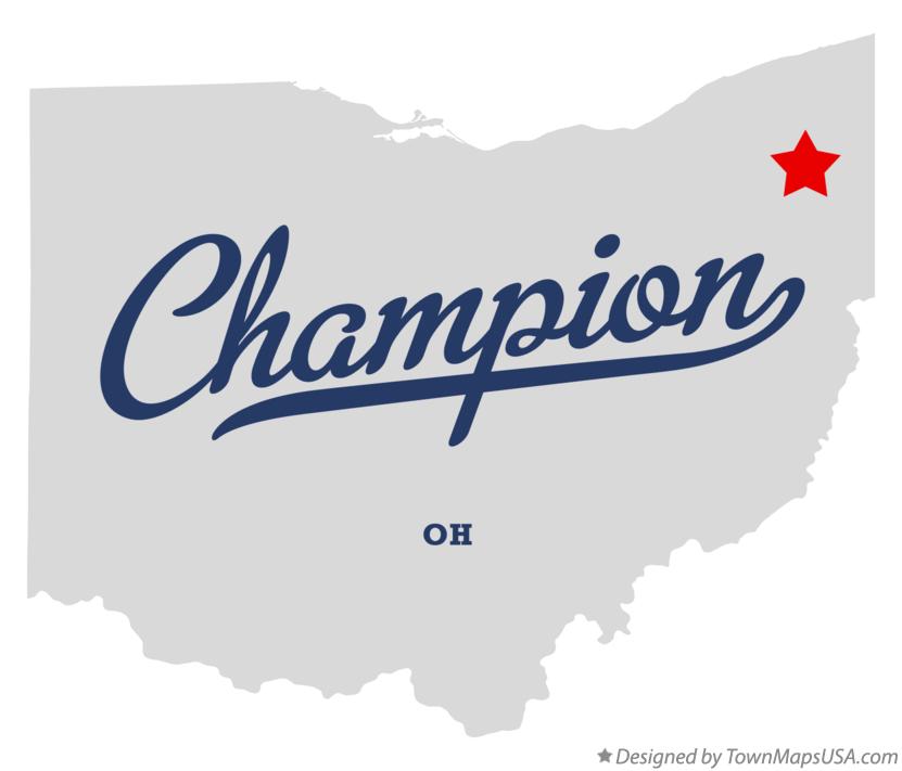 Map of Champion Ohio OH