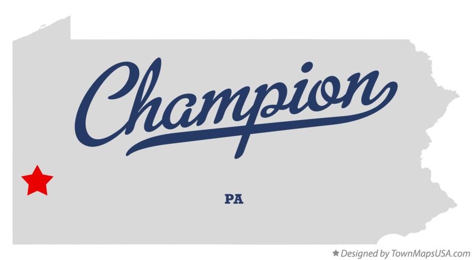 Map of Champion Pennsylvania PA