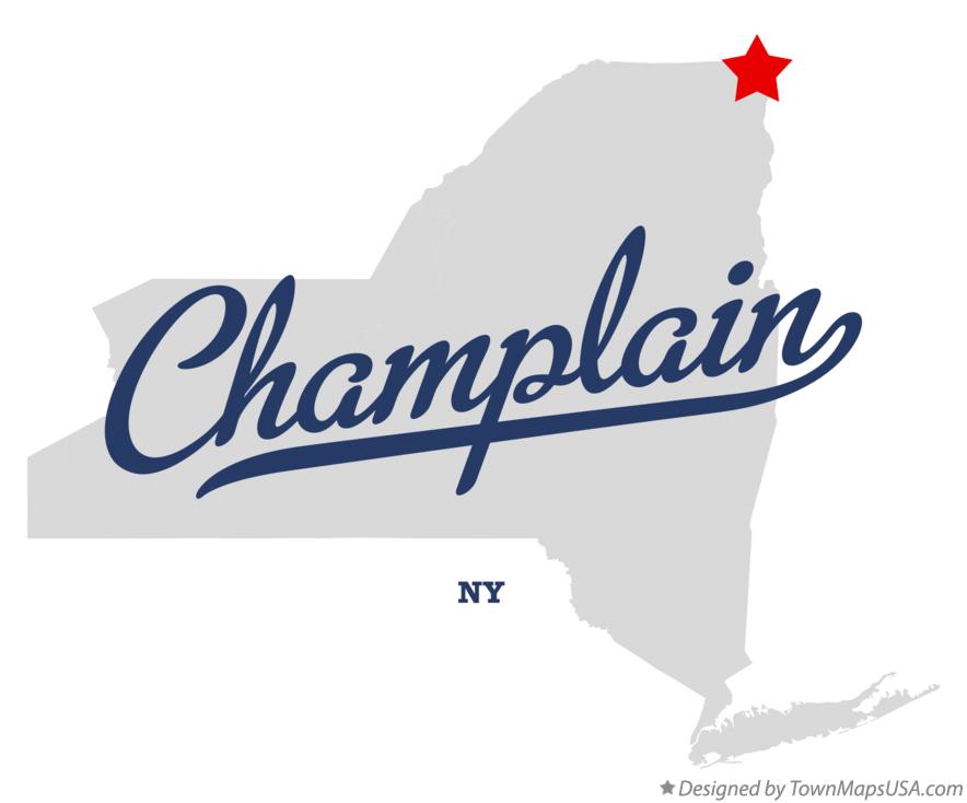 Map of Champlain New York NY