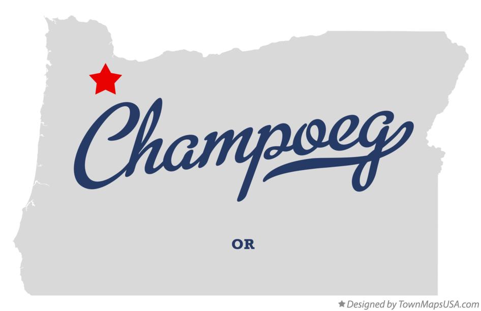 Map of Champoeg Oregon OR