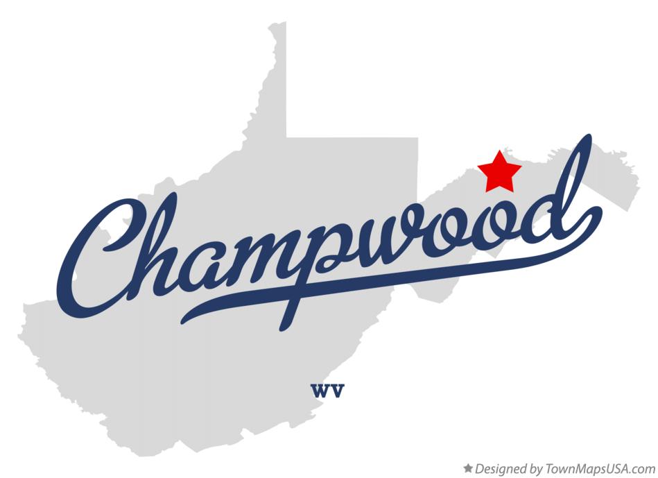 Map of Champwood West Virginia WV