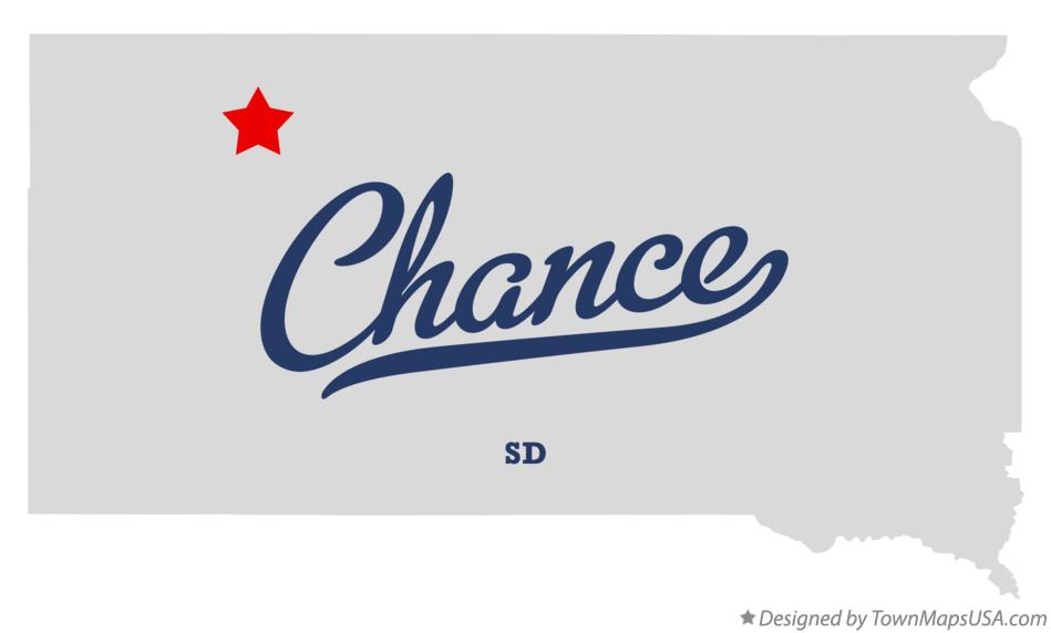 Map of Chance South Dakota SD