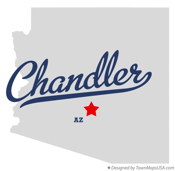 Map of Chandler Arizona AZ