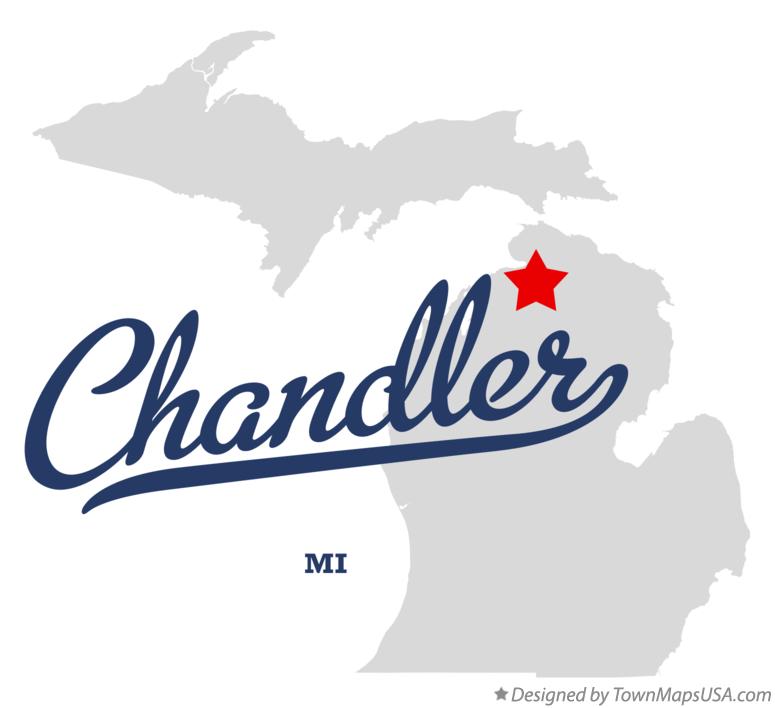 Map of Chandler Michigan MI