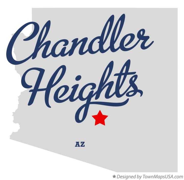 Map of Chandler Heights Arizona AZ