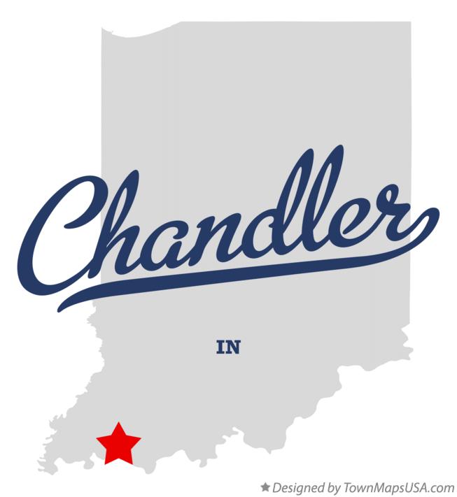 Map of Chandler Indiana IN