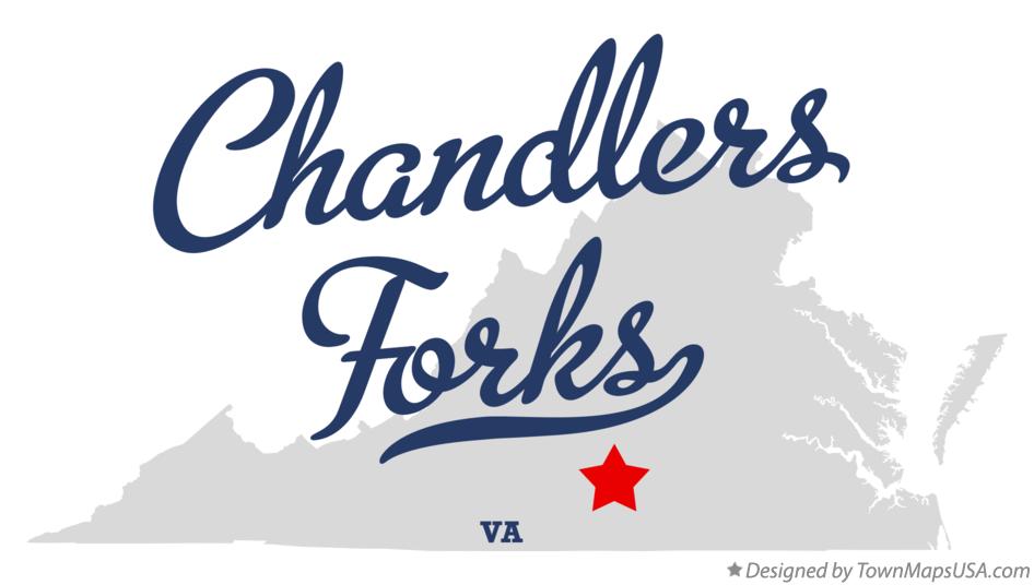 Map of Chandlers Forks Virginia VA