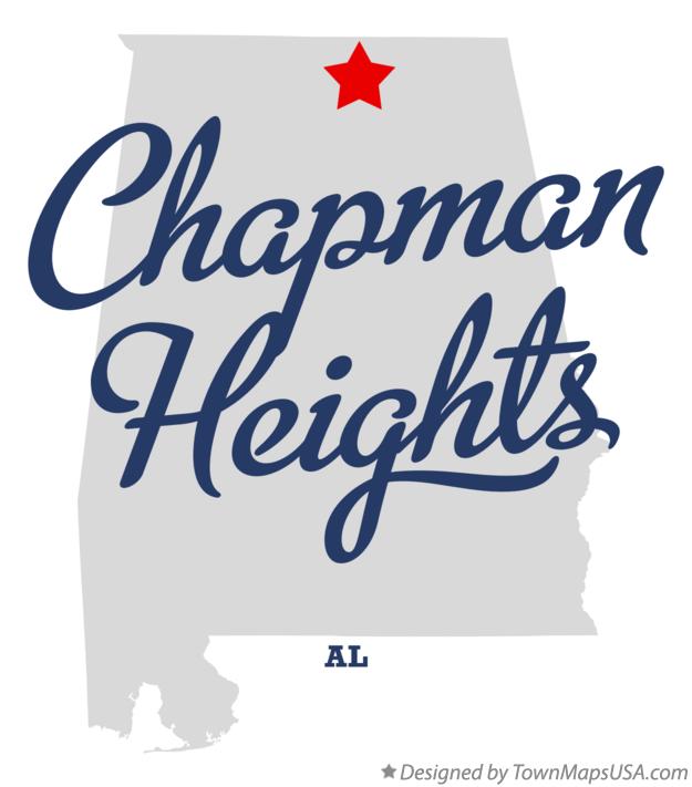 Map of Chapman Heights Alabama AL