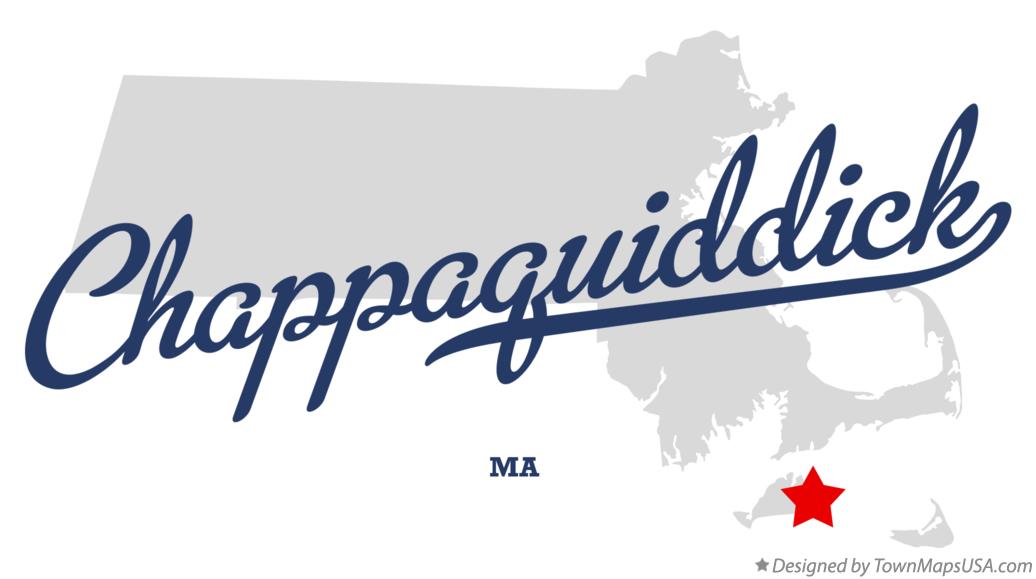 Map of Chappaquiddick Massachusetts MA