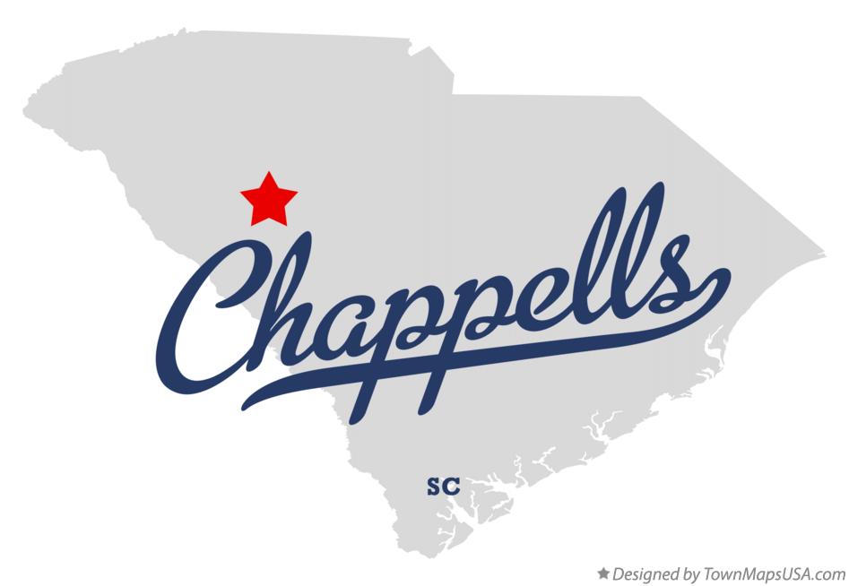 Map of Chappells South Carolina SC