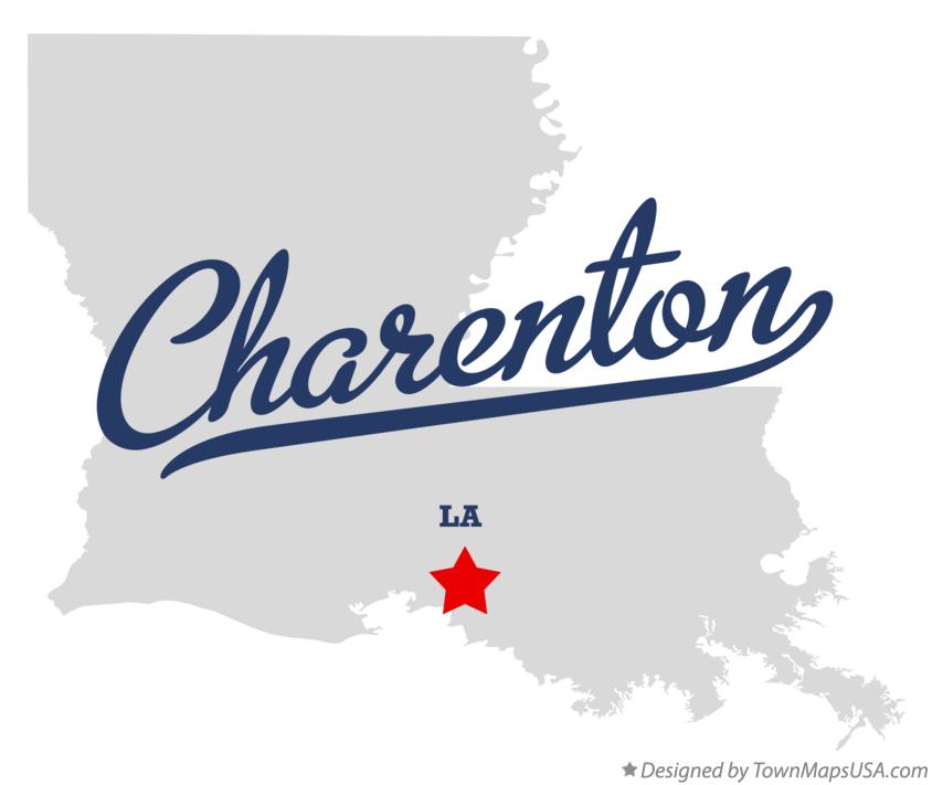 Map of Charenton Louisiana LA