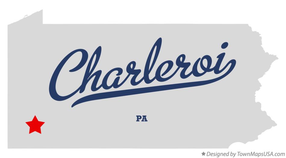 Map of Charleroi Pennsylvania PA