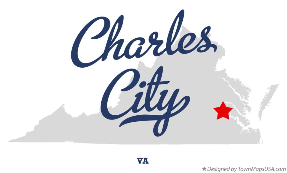 Map of Charles City Virginia VA