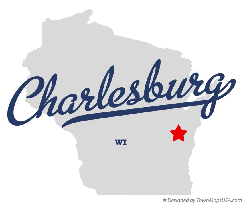 Map of Charlesburg Wisconsin WI