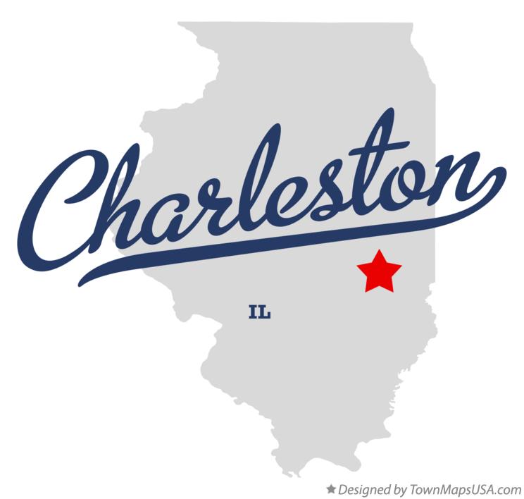 Map of Charleston Illinois IL