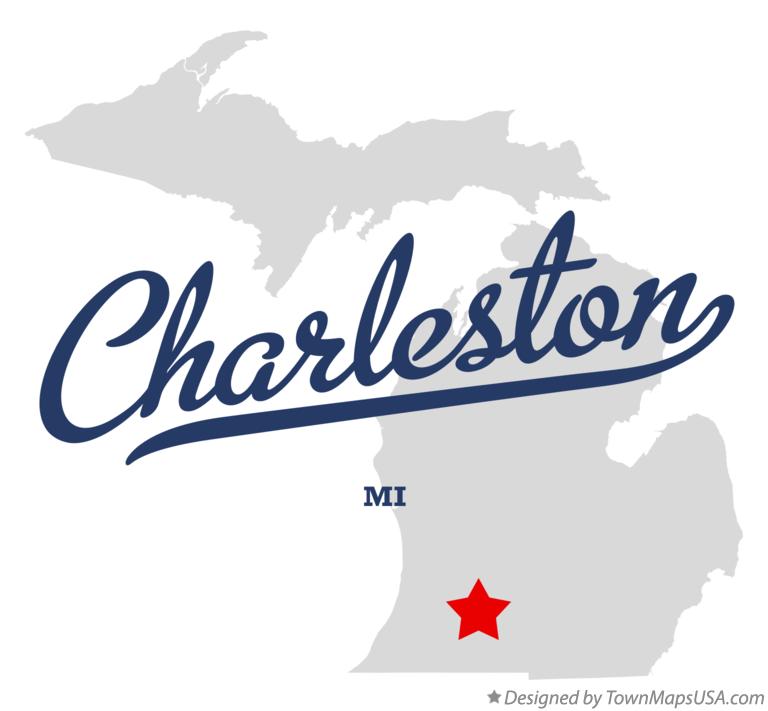Map of Charleston Michigan MI
