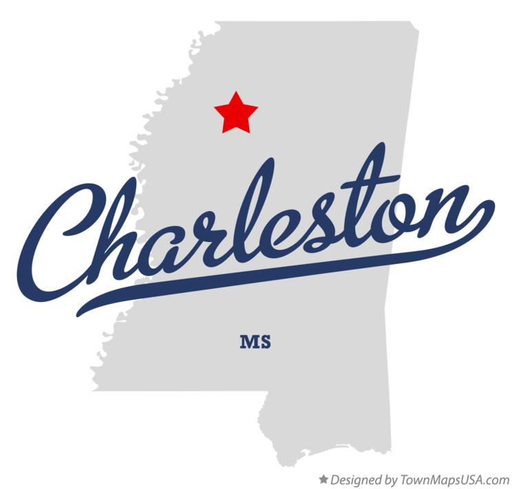 Map of Charleston Mississippi MS