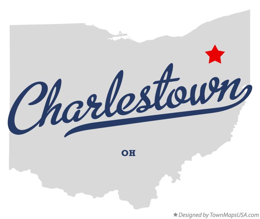 Map of Charlestown Ohio OH