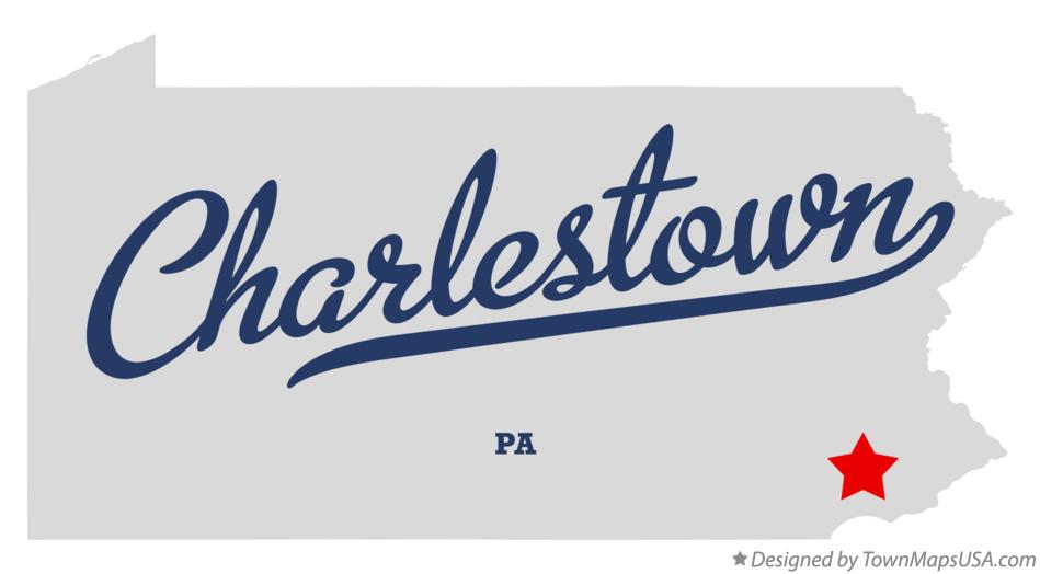 Map of Charlestown Pennsylvania PA