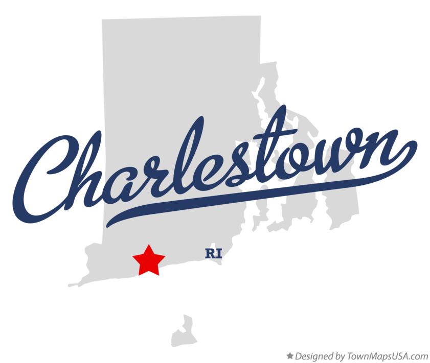 Map of Charlestown Rhode Island RI