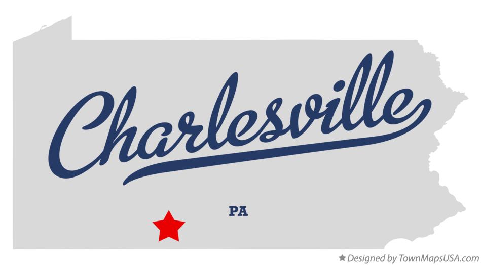 Map of Charlesville Pennsylvania PA