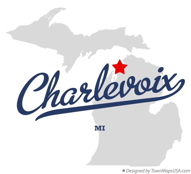 Map of Charlevoix Michigan MI