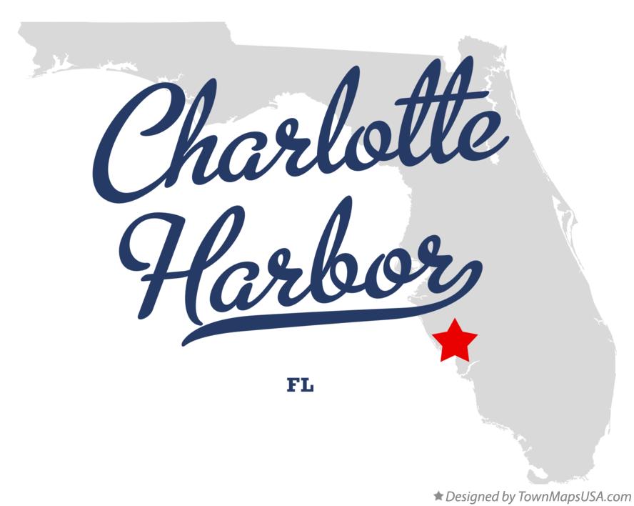 Map of Charlotte Harbor Florida FL