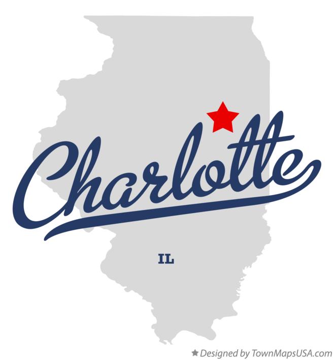 Map of Charlotte Illinois IL