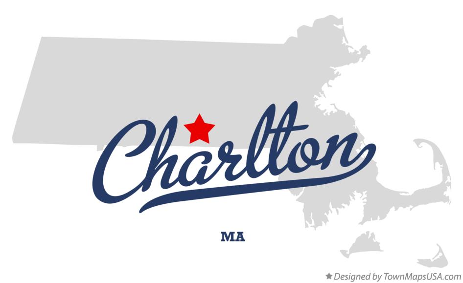 Map of Charlton Massachusetts MA
