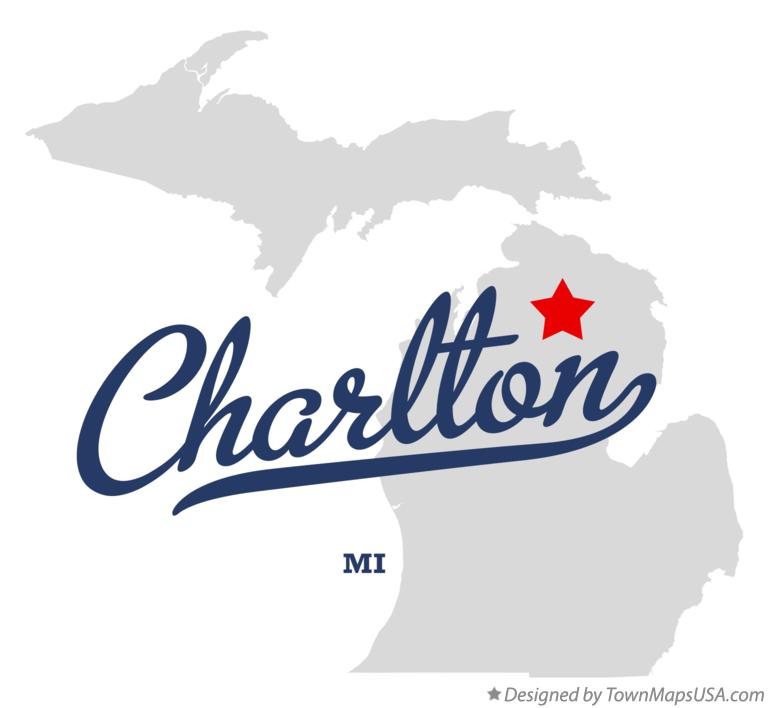 Map of Charlton Michigan MI