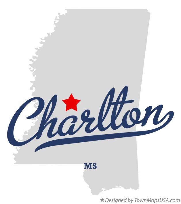 Map of Charlton Mississippi MS
