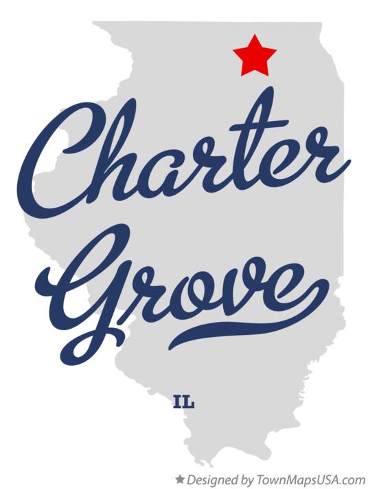 Map of Charter Grove Illinois IL