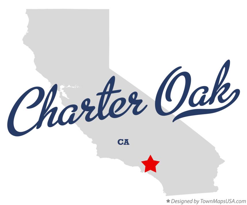 Map of Charter Oak California CA