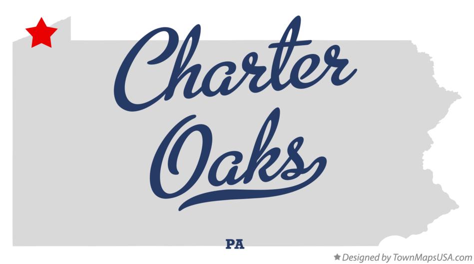 Map of Charter Oaks Pennsylvania PA