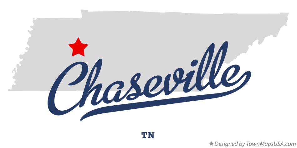 Map of Chaseville Tennessee TN