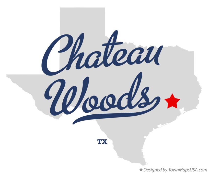Map of Chateau Woods Texas TX