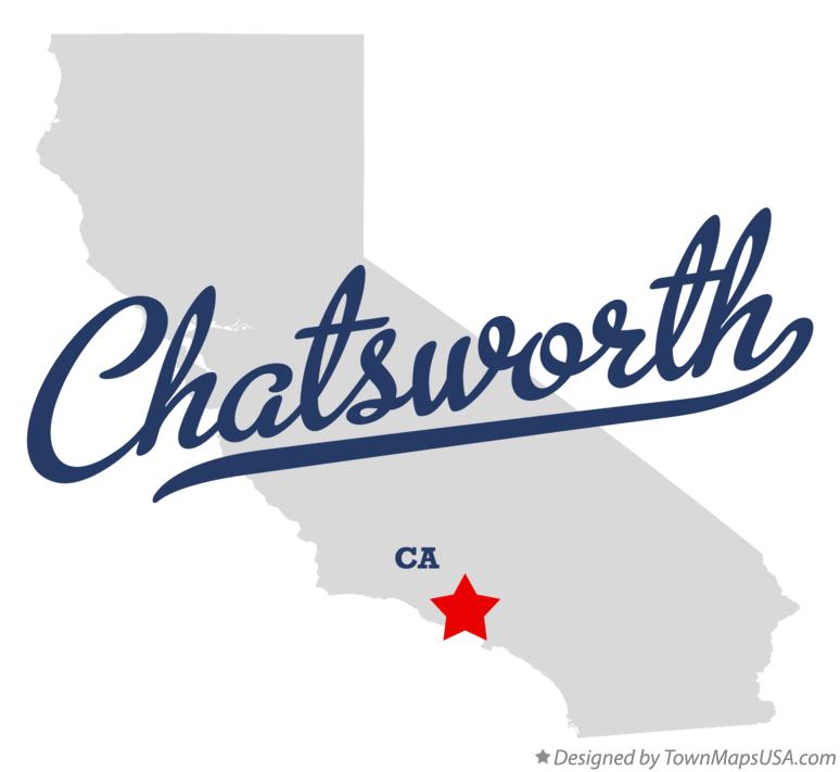 Map of Chatsworth California CA