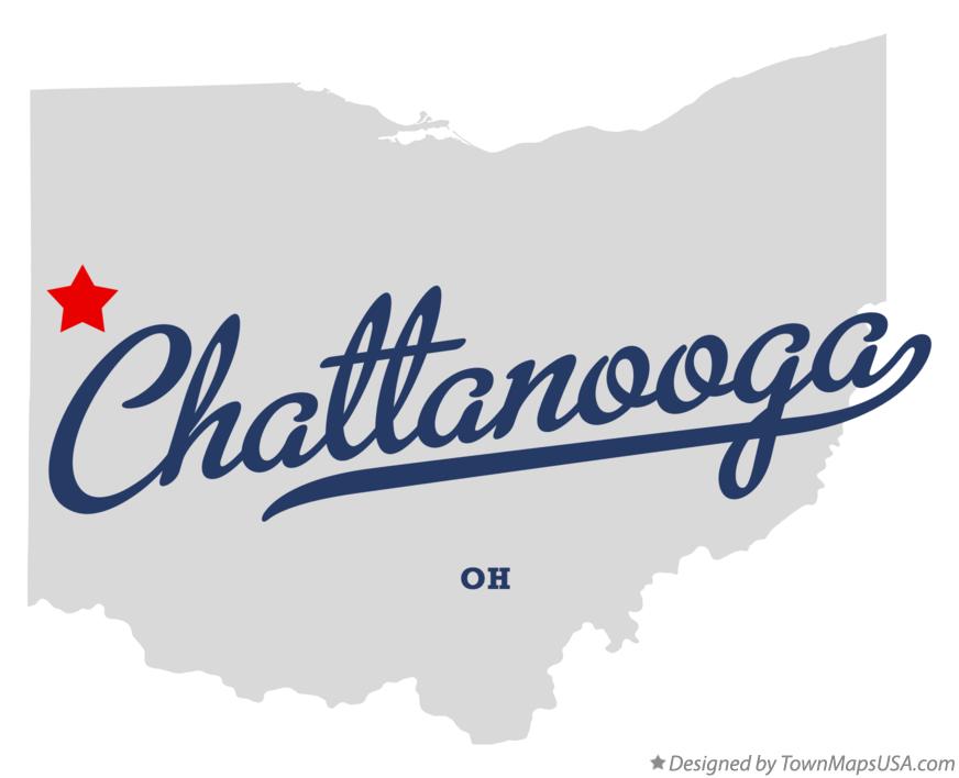 Map of Chattanooga Ohio OH