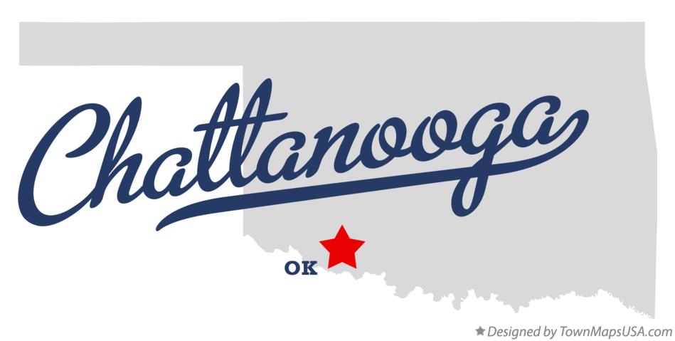 Map of Chattanooga Oklahoma OK