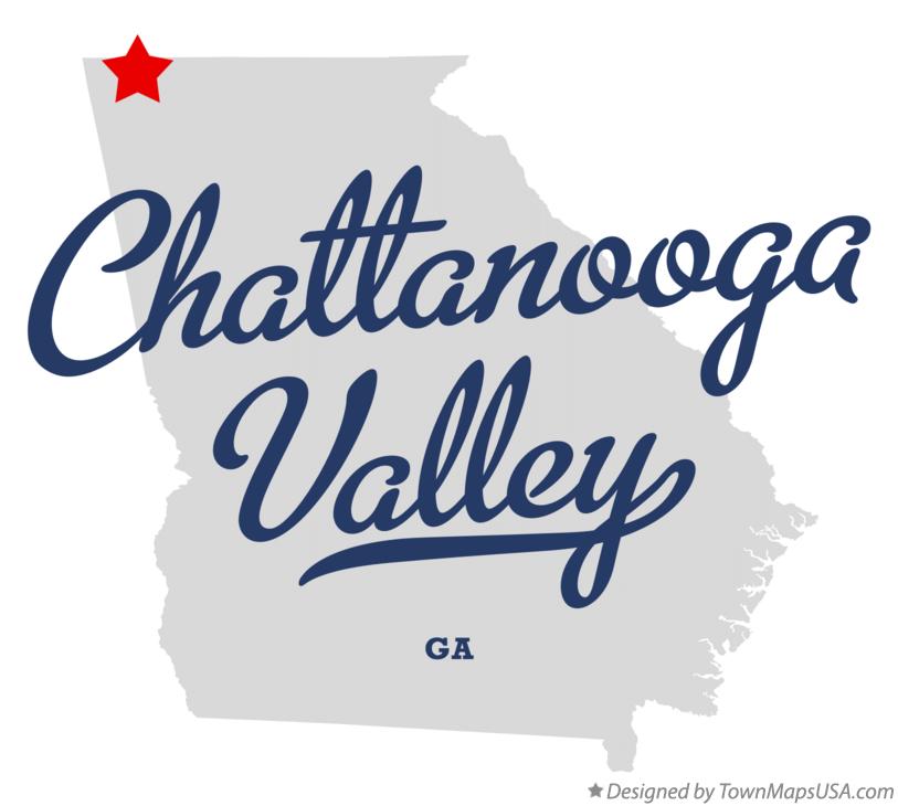 Map of Chattanooga Valley Georgia GA