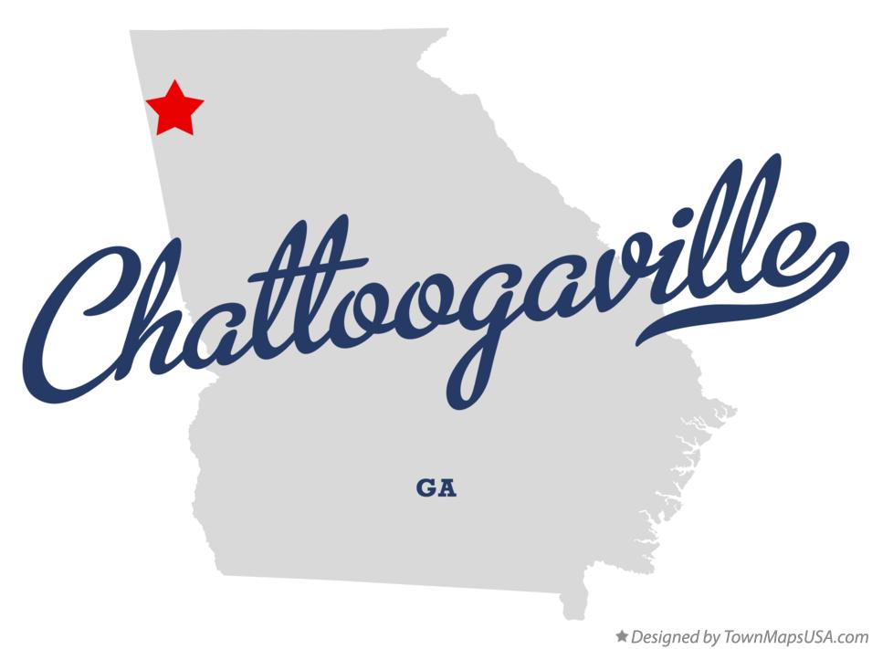 Map of Chattoogaville Georgia GA