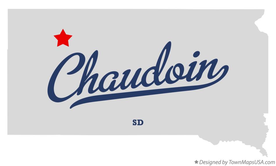 Map of Chaudoin South Dakota SD